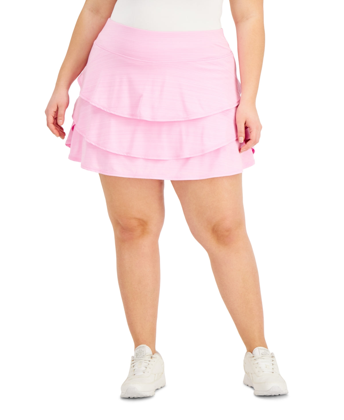 ID Ideology Saia-calça feminina com babados rosa