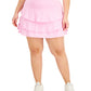 ID Ideology Saia-saia feminina com babados rosa tamanho 4X