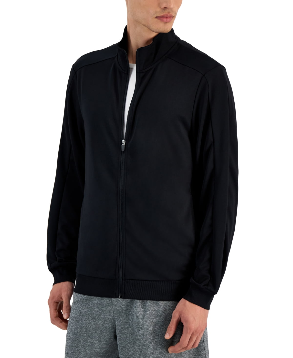 Jaqueta de malha masculina ID Ideology Regular Fit com absorção de umidade, preta, tamanho XX-G