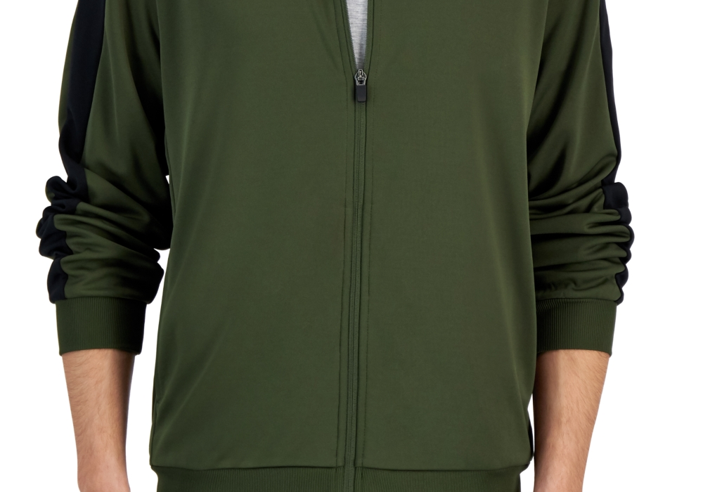 Jaqueta de malha masculina Id Ideology Regular-Fit com absorção de umidade, verde, tamanho 3XB