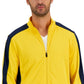 Jaqueta de malha masculina ID Ideology Regular Fit com absorção de umidade, amarela, tamanho grande