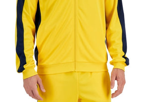 Jaqueta de malha masculina ID Ideology Regular Fit com absorção de umidade, amarela, tamanho grande