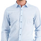 Camisa social pied-de-poule slim fit masculina Alfani azul