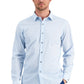 Camisa social pied-de-poule slim fit masculina Alfani azul