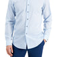 Camisa social pied-de-poule slim fit masculina Alfani azul