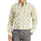 Camisa social masculina Bar III Slim Fit com estampa floral aquarela, amarela, tamanho extragrande