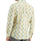 Camisa social masculina Bar III Slim Fit com estampa floral aquarela, amarela, tamanho extragrande