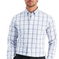 Camisa social masculina Club Room Slim Fit com elasticidade em 4 direções, azul, tamanho grande