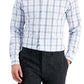 Camisa social masculina Club Room Slim Fit com elasticidade em 4 direções, azul, tamanho grande