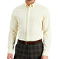 Camisa social masculina Club Room Slim Fit com elasticidade em 4 direções, amarela, tamanho pequeno