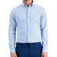Camisa social masculina Club Room Slim Fit com listras elásticas em 4 direções, azul, tamanho médio