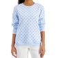 Moletom Karen Scott Simple Dot Feminino Azul Tamanho X-G