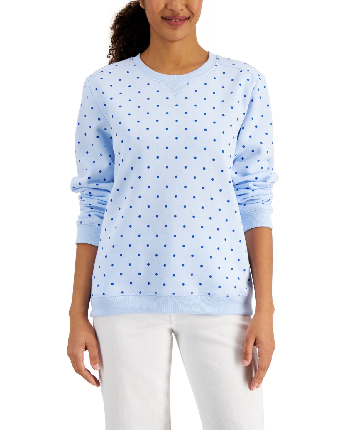 Moletom Karen Scott Simple Dot Feminino Azul Tamanho X-G