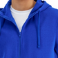 ID Ideology Moletom com capuz masculino regular fit sólido com zíper completo azul tamanho médio