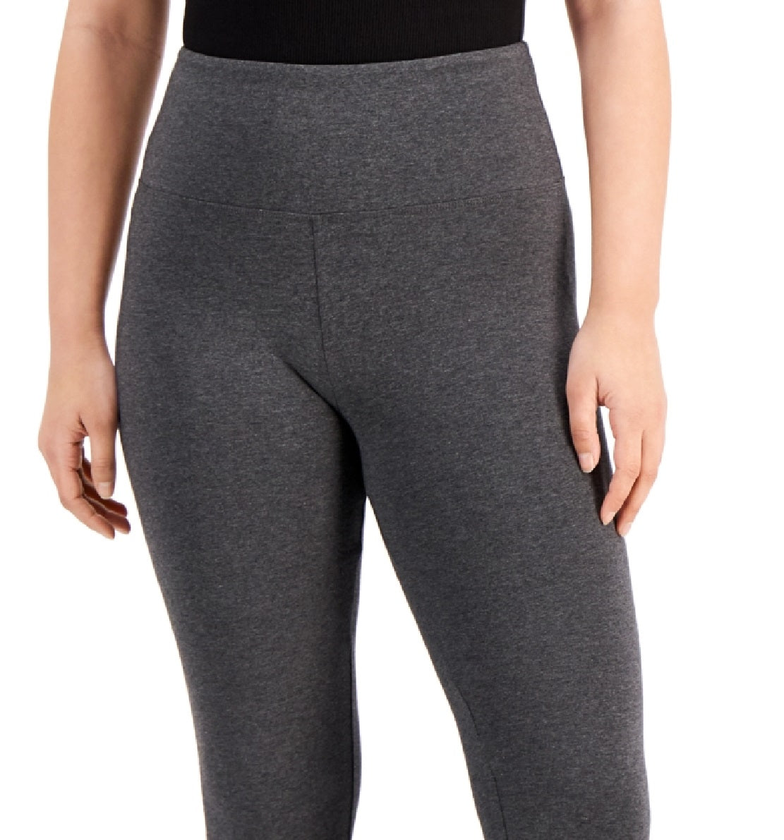 Leggings básicas femininas de cintura alta Style &amp; Co, cinza, tamanho extragrande