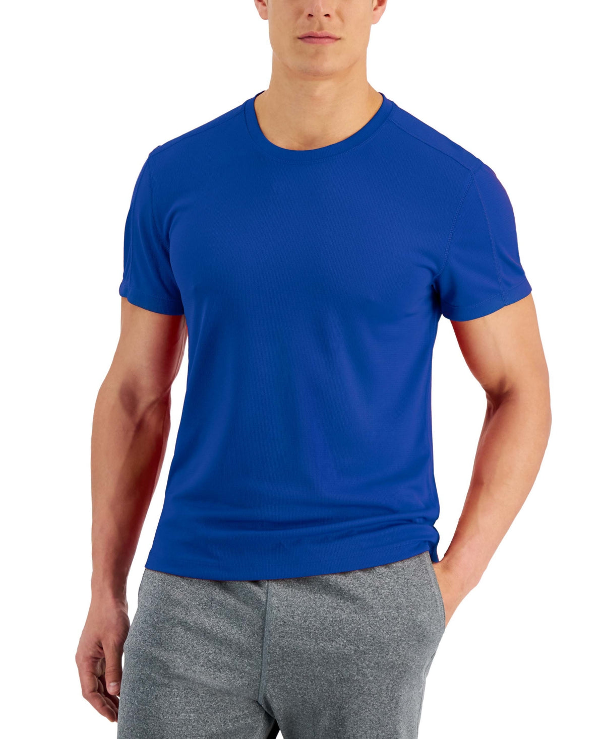 Camiseta de treinamento Birdseye masculina ID Ideology azul tamanho 4X
