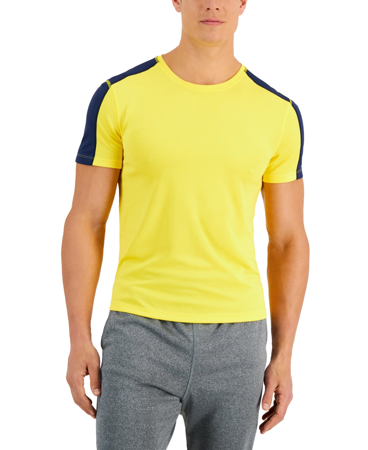 Camiseta de treino masculina Birdseye da Id Ideology, amarela, tamanho 3XLT