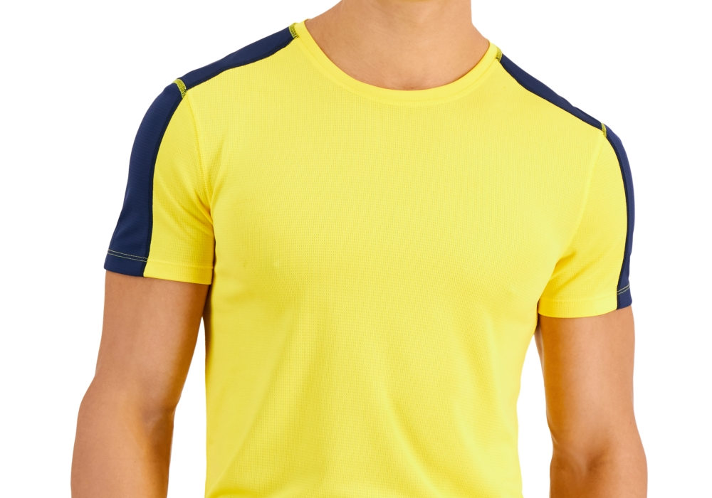 Camiseta de treino masculina Birdseye da Id Ideology, amarela, tamanho 3XLT