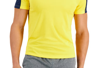 Camiseta de treino masculina Birdseye da Id Ideology, amarela, tamanho 3XLT