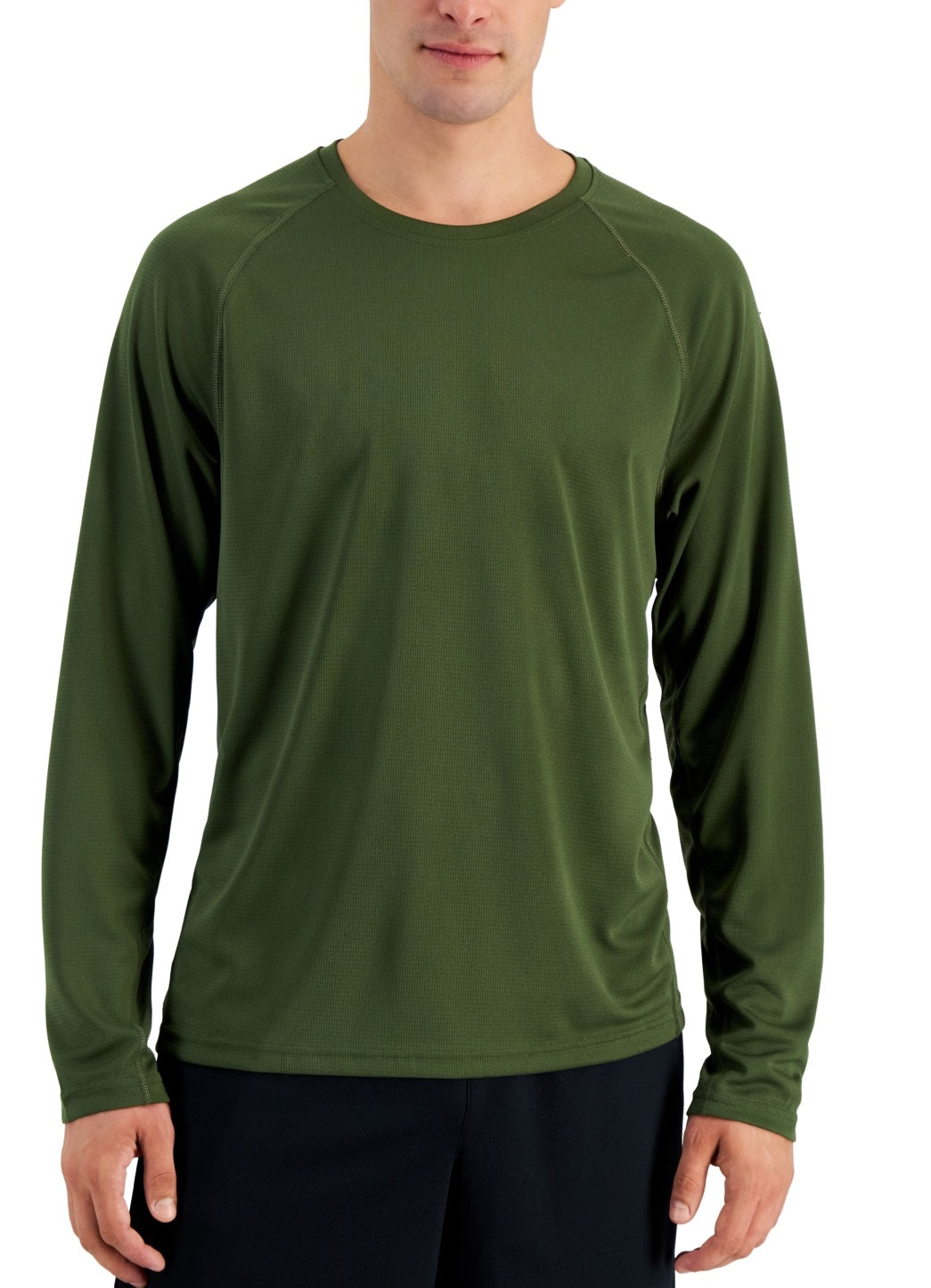 Camiseta ID Ideology Rapidry Moisture Wicking Mesh Manga Raglan Masculina Verde Tamanho 3XL