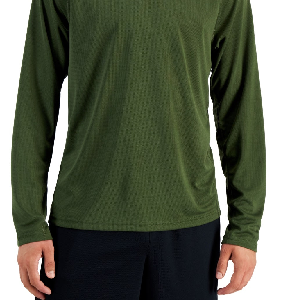 Camiseta ID Ideology Rapidry Moisture Wicking Mesh Manga Raglan Masculina Verde Tamanho 3XL