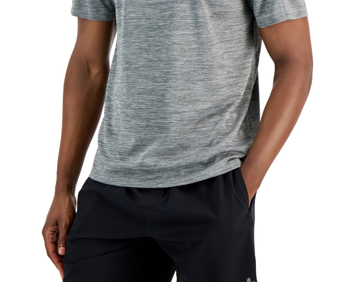 Camiseta de treinamento Birdseye masculina ID Ideology cinza tamanho grande