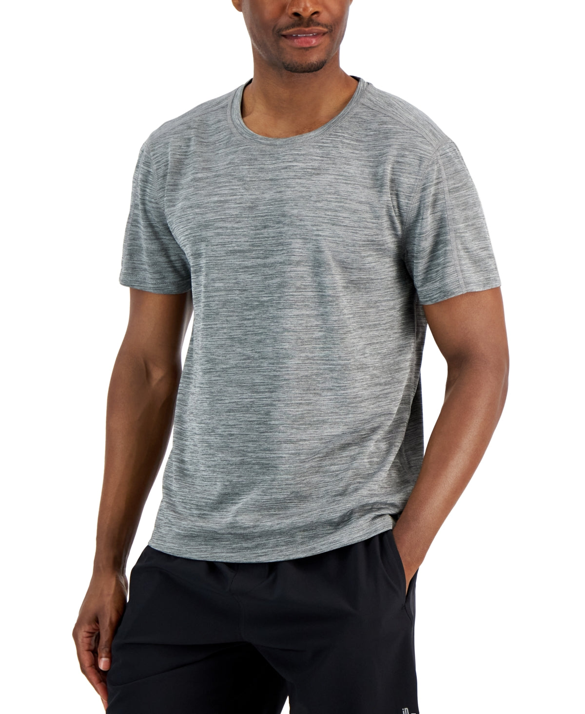 Camiseta de treinamento Birdseye masculina ID Ideology cinza tamanho grande