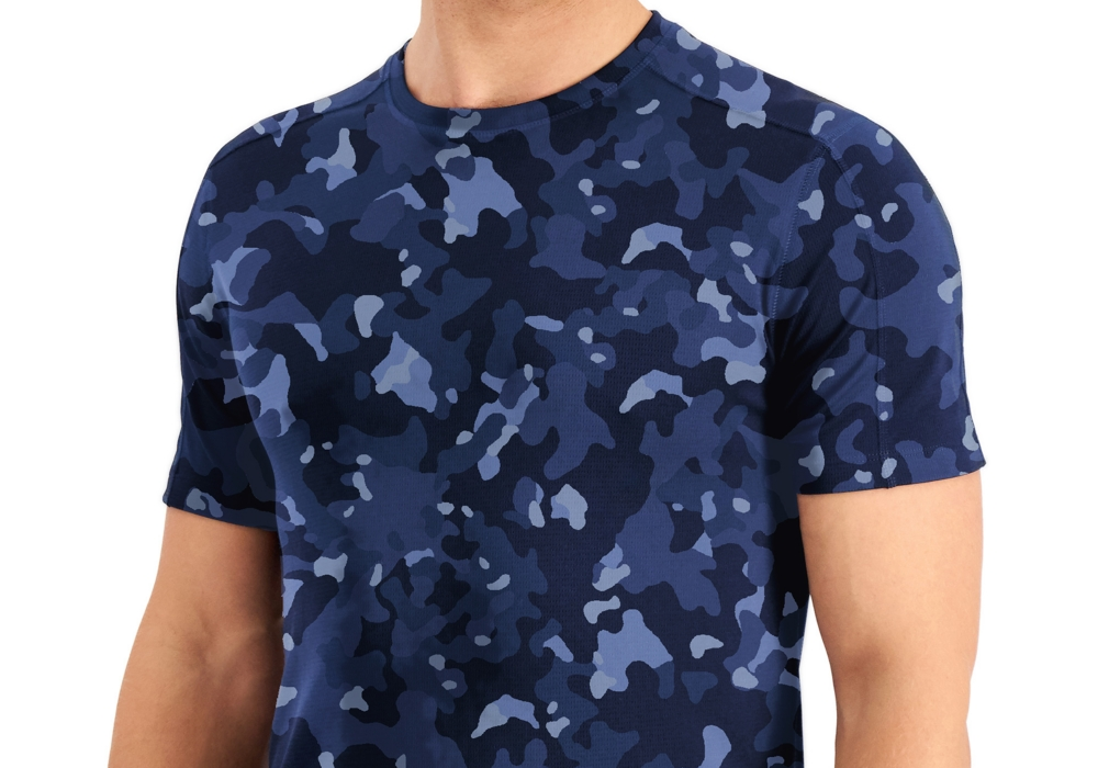 Camiseta de treino masculina com estampa Birdseye da ID Ideology, azul, tamanho 3X