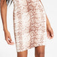 Vestido justo com estampa de cobra Bar III feminino, marrom, tamanho pequeno grande