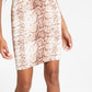 Vestido justo com estampa de cobra Bar III feminino, marrom, tamanho pequeno, extrapequeno