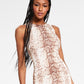 Vestido justo com estampa de cobra Bar III feminino, marrom, tamanho pequeno, extragrande