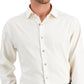 Camisa social masculina Alfani Regular Fit com elasticidade bidirecional em espinha de peixe, tamanho 34x35, marrom