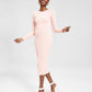 Vestido suéter canelado feminino INC International Concepts rosa tamanho M