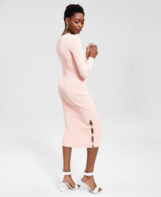 Vestido suéter canelado feminino INC International Concepts rosa tamanho M