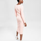 Vestido suéter canelado feminino INC International Concepts rosa tamanho G