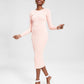 Vestido suéter canelado feminino INC International Concepts rosa tamanho G