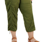 Calça Capri Feminina Estilo &amp; Co com Barra Bungee Verde Tamanho Pequeno