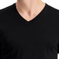 Camiseta masculina ID Ideology Birdseye Mesh com decote em V, preta, tamanho XXL