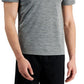 Camiseta masculina ID Ideology Birdseye Mesh com decote em V, cinza, tamanho pequeno