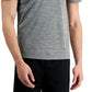 Camiseta masculina ID Ideology Birdseye Mesh com decote em V, cinza, tamanho pequeno