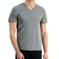 Camiseta masculina ID Ideology Birdseye Mesh com decote em V, cinza, tamanho pequeno