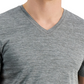 Camiseta masculina ID Ideology Birdseye Mesh com decote em V, cinza, tamanho pequeno