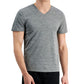 Camiseta masculina ID Ideology Birdseye Mesh com decote em V, cinza, tamanho XX-G