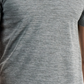 Camiseta masculina ID Ideology Birdseye Mesh com decote em V, cinza, tamanho XX-G