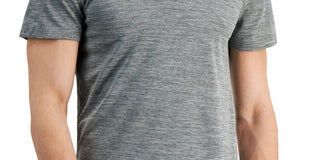 Camiseta masculina ID Ideology Birdseye Mesh com decote em V, cinza, tamanho XX-G