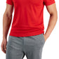 Camiseta masculina ID Ideology Birdseye Mesh com decote em V, vermelha, tamanho pequeno