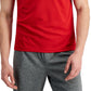 Camiseta masculina ID Ideology Birdseye Mesh com decote em V, vermelha, tamanho médio