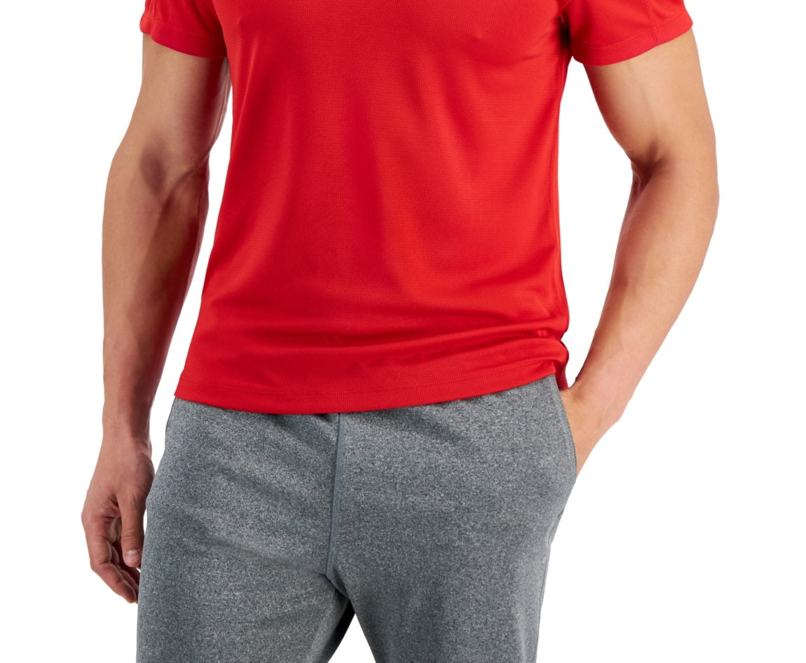 Camiseta de treino Birdseye masculina ID Ideology vermelha tamanho pequeno