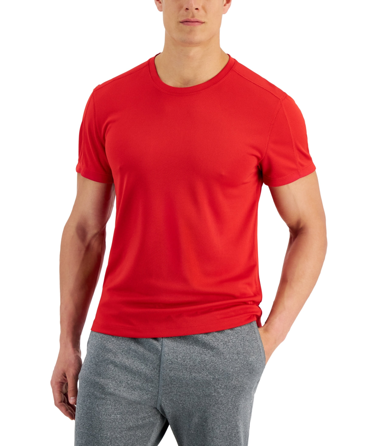 Camiseta de treino Birdseye masculina ID Ideology vermelha tamanho pequeno
