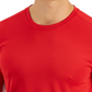 Camiseta de treino Birdseye masculina ID Ideology vermelha tamanho pequeno